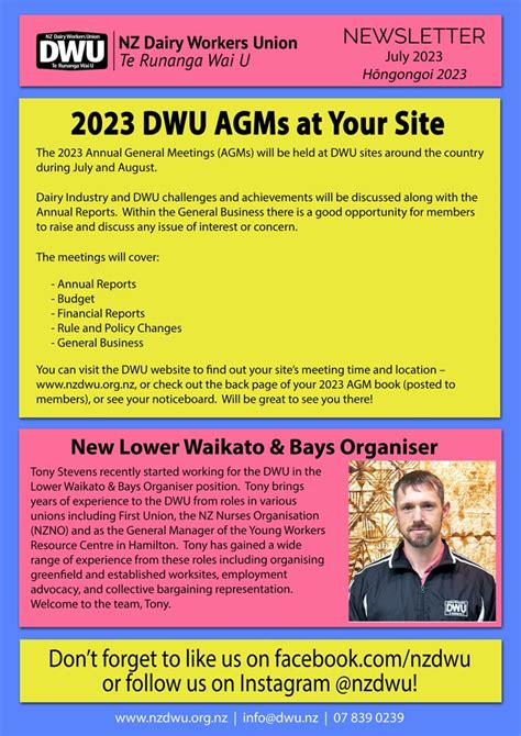 New Zealand Dairy Workers Union The Official Site Of The DWU