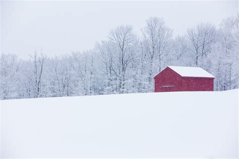 Snowy Barn | Woodstock, VT | Loren Fisher Photography