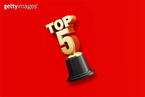 Top 5 Concept Top 5 Award Sitting On Red Background 이미지 1316119774