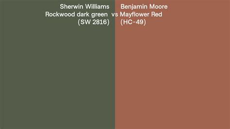 Sherwin Williams Rockwood Dark Green SW 2816 Vs Benjamin Moore