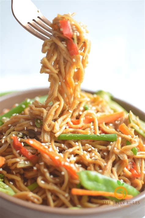 Instant Pot Vegetable Chow Mein Video Thebellyrulesthemind