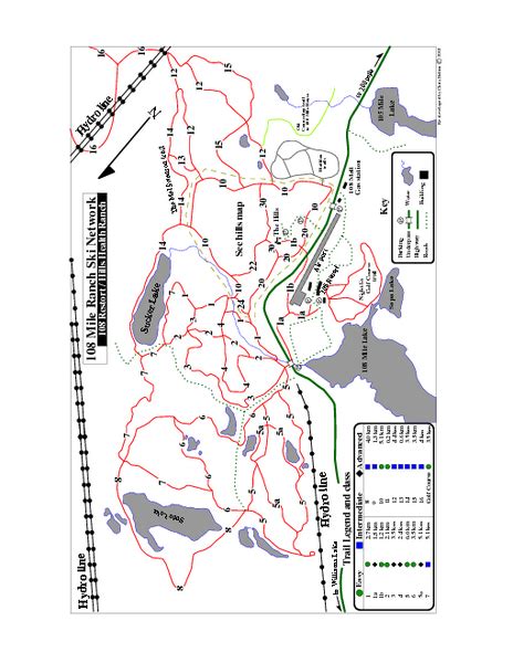 108 Mile House Ski Trail Map British Columbia Canada • Mappery