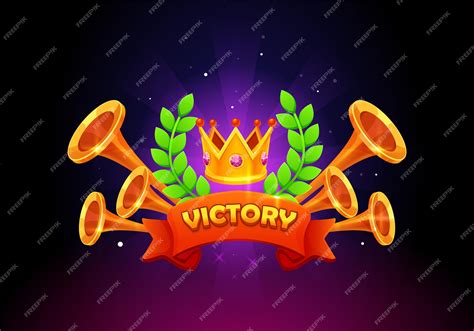 Premium Vector Victory Game Screen