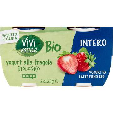 Yogurt Bianco Naturale Intero Alla Fragola Coop Vivi Verde X G