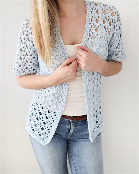 Crochet Summer Lace Cardigan Pdf Pattern Digital Download Etsy Uk