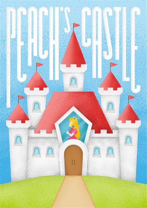 a castle with the words peach's castle on it