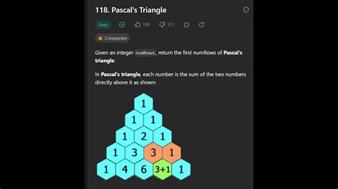 Leetcode Easy Pascal S Triangle Youtube