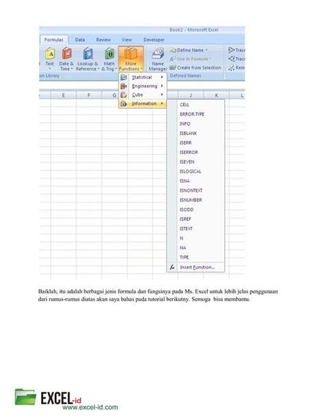 Modul Mengenal Berbagai Rumus Excel Dan Fungsinya PDF