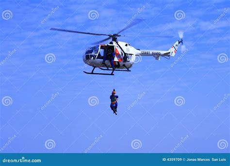 Helic Ptero Del Guardacostas Imagen De Archivo Editorial Imagen De