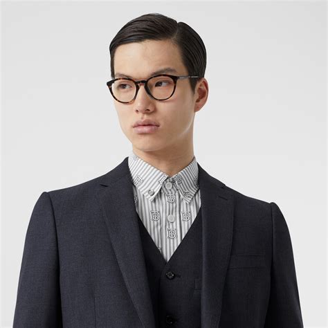 Classic Fit Wool Three Piece Suit In Navy Men Burberry United States