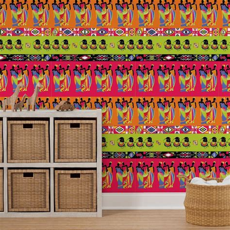 ndebele inspiration 2 Wallpaper | Spoonflower