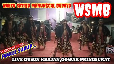 WAROK WAHYU SATRIO MANUNGGAL BUDOYO WSMB LIVE DUSUN KRAJAN GOWAK