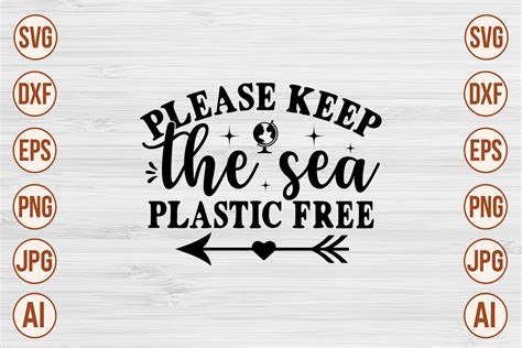 Please Keep The Sea Plastic Free SVG Graphic By Trendy SVG Gallery