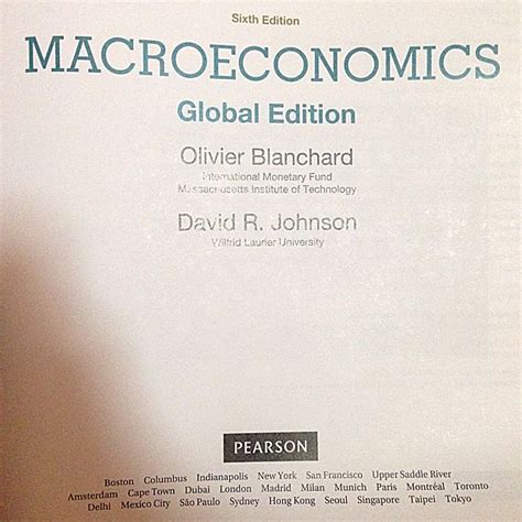 Macroeconomics By Olivier Blanchard David R Johnson Hobbies Toys