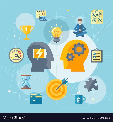 Productivity At Work Concept Royalty Free Vector Image