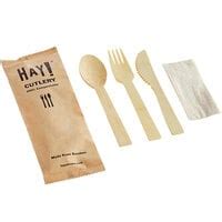 TreeVive By EcoChoice 6 1 4 Compostable Wrapped Wooden Cutlery Set