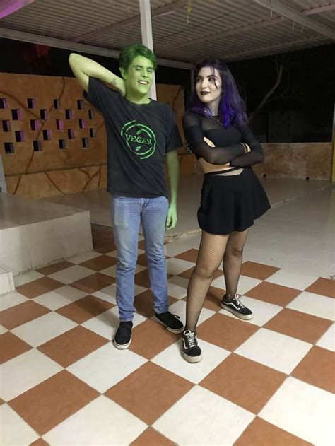 Raven And Beast Boy Costume Halloween Costume Outfits Boy Halloween