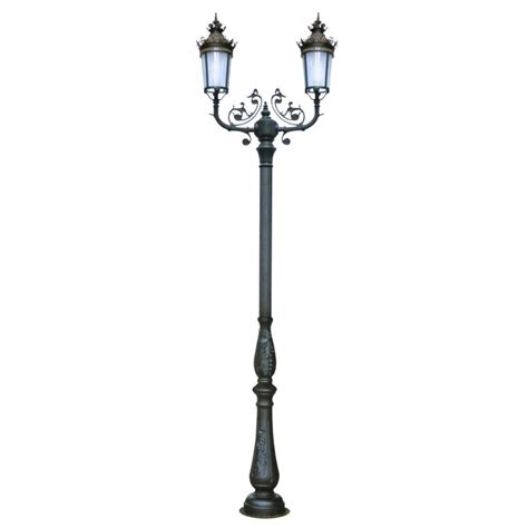 Victorian Style Cast Iron Street Light Pole Dual Arm Antique Street