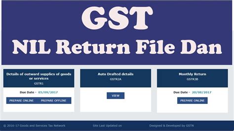 Gst Nil Return File Dan Gstr 1 And Gstr 3b Youtube