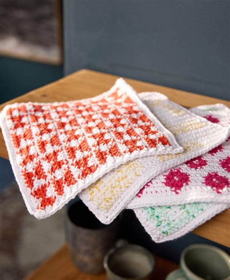 Crochet Patterns Galore Patterned Tapestry Dishcloth