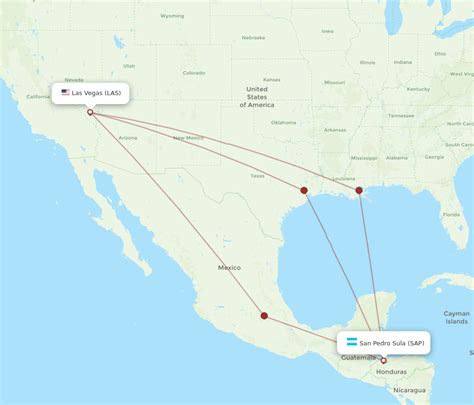 All Flight Routes From Las Vegas To San Pedro Sula LAS To SAP Flight