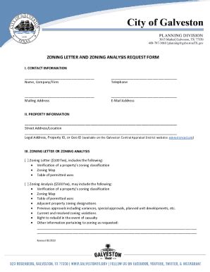 Fillable Online Zoning Letter And Zoning Analysis Request Form Fax