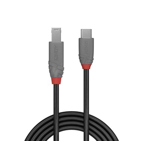 1m Usb 32 Type C To B Cable Anthra Line From Lindy Uk