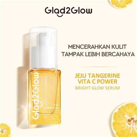 Jual Glad2Glow Vitamin C Serum Jeju Tangerine Vita C Power Bright Glow