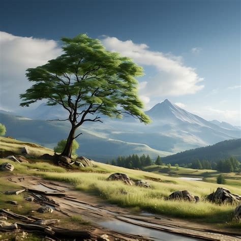 Premium AI Image | Realistic nature and shiny background image