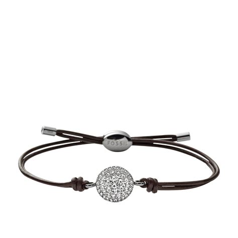 Fossil Jf00117040 Ladies Iconic Leather Bracelet in Brown | Lyst