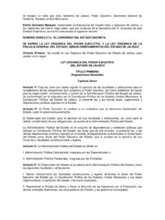 Ley Orgánica del Poder Ejecutivo del Estado de Jalisco ley org 225