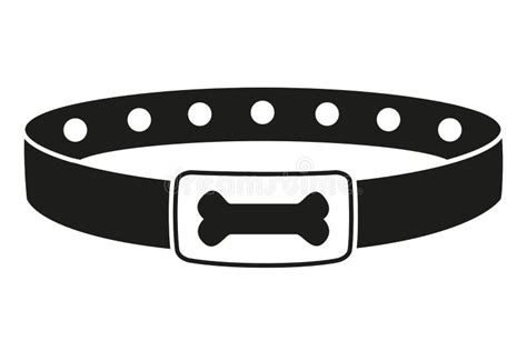 Black and White Dog Collar Silhouette Stock Vector - Illustration of ...