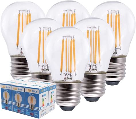 E Led G Light Bulb W Filament Golfball Bulbs W Equivalent