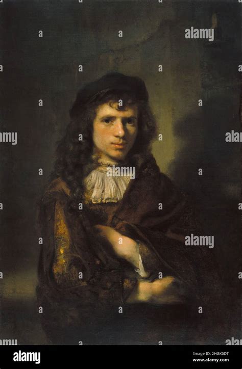 willem drost portrait   young man stock photo alamy
