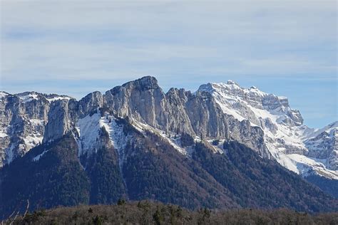 Landscape Nature Snow Mountain Vertex Top Forest Slope HD