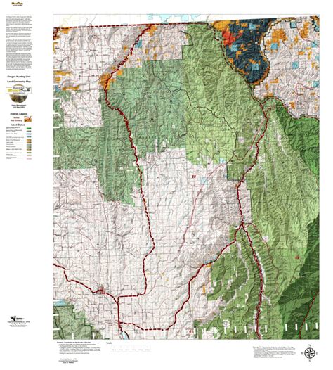 Oregon Hunting Unit 58 Chesnimnus Land Ownership Map By Huntdata Llc