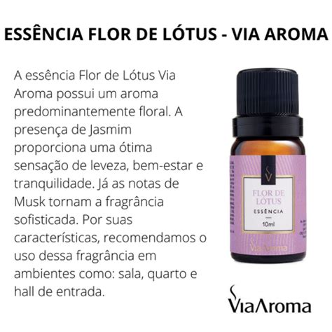 Essência Via Aroma Flor de Lótus Para Difusor Elétrico 10 Ml no Shoptime