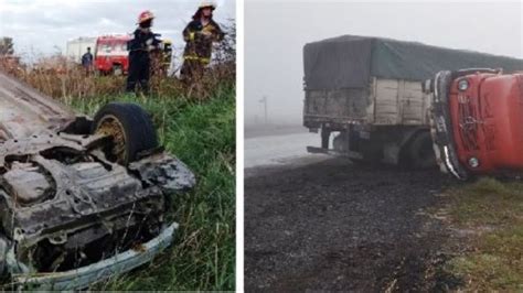 Dos Vuelcos Con Diferencia De Horas En La Ruta Provincial N° 51 La