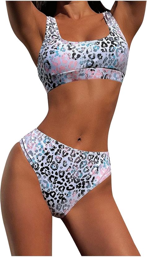 Costumi Da Bagno Donna Set Bikini Push Up Vintage Ruched Halter Neck A