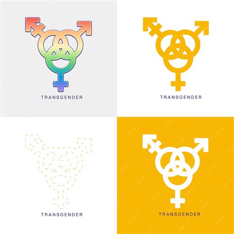 Premium Vector Gender Symbols Signs Vector Illustration Outline Icons In Full Vector Format