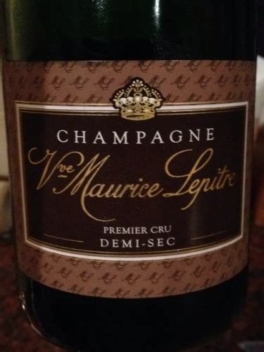 Vve Maurice Lepitre Demi Sec Champagne Premier Cru Vivino US