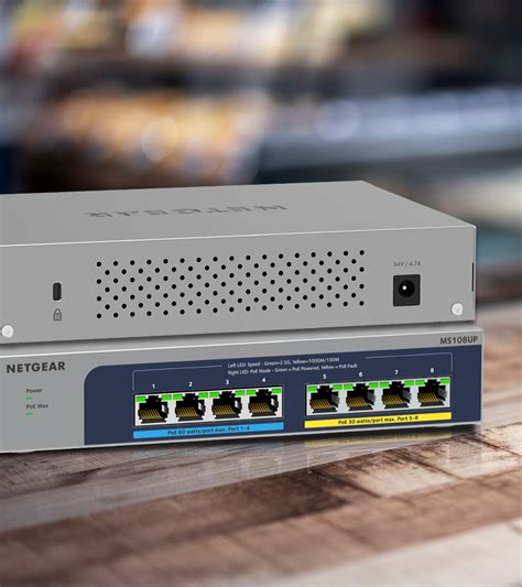 Serie Switch No Gestionable MultiGigabit De 8 Puertos MS108UP NETGEAR