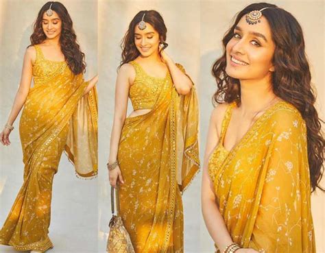 Shraddha Kapoor Looked Bright As Sunshine In Her Popping Yellow Saree