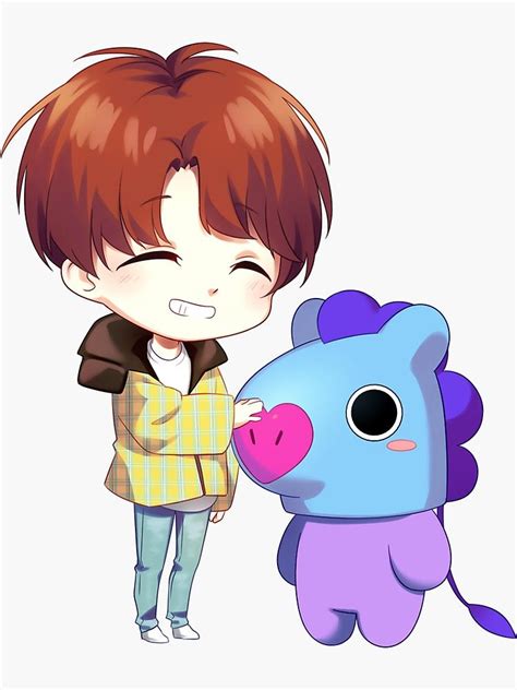 BTS J Hope Mang De Riukki Ilustrasi Karakter Chibi Jhope Lucu