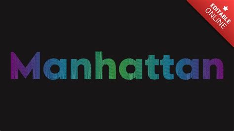 Manhattan Wave Style Text Effect Generator