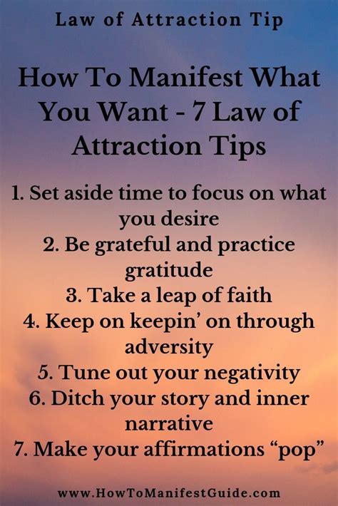 How To Manifest What You Want 7 Law Of Attraction Tips Law Of