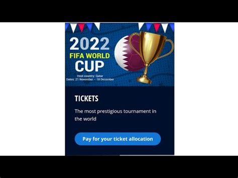 How To Buy Fifa World Cup Match Ticket Payment Tutorial Fifa