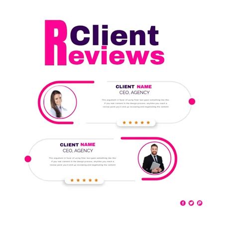 Client Reviews Template Postermywall