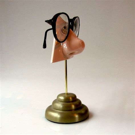 Nose Eyeglass Stand Desk Top Organizer Brass Finished Base Etsy