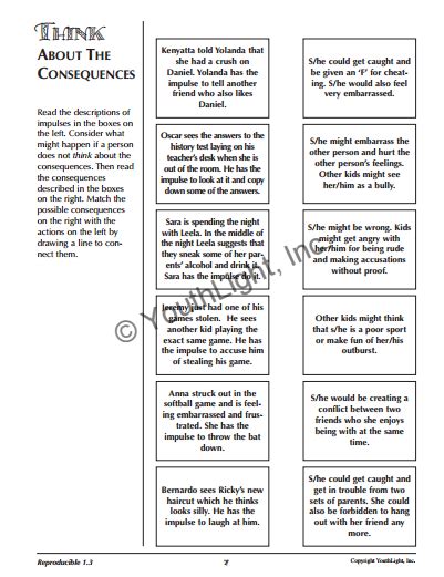 Types Of Self Control The Ot Toolbox Worksheets Library